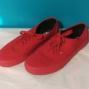 Red Vans off the wall size 11